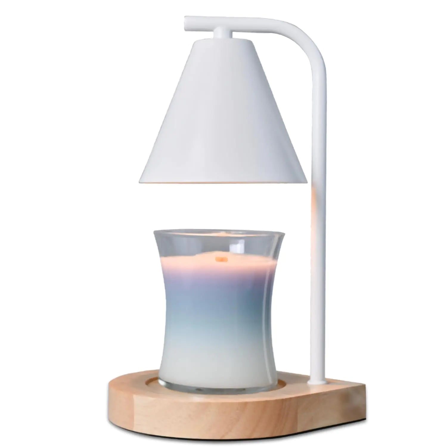 SOKCVSEA Candle Warmer Lamp - Candle Lamp Warmer with Timer Birthday Gifts for Mom Women House Warming Gifts New Home Decor Wax Melt Warmer Candle Lamp with 2 Bulbs White Timer